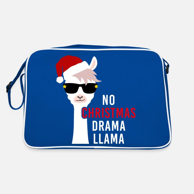 Lama de Noël pas de lama dramatique de Noël lama Sac Retro