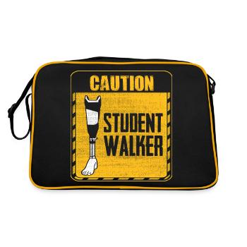 Attention Student Walker - Prosthetic leg - Retro Bag - black/gold - Back