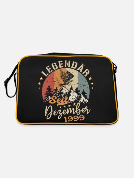 Legendär seit Dezember 1999 limitierte Auflage - Retro Tasche - Schwarz/Gold - Hinten