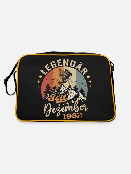 Legendär seit Dezember 1982 limitierte Auflage - Retro Tasche - Schwarz/Gold - Hinten