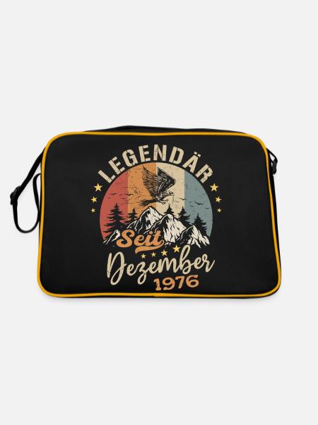 Legendär seit Dezember 1976 limitierte Auflage - Retro Tasche - Schwarz/Gold - Hinten