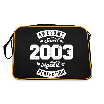 Vintage 2003 Geburtstag - retro 2003 - Retro Tasche - Schwarz/Gold - Hinten
