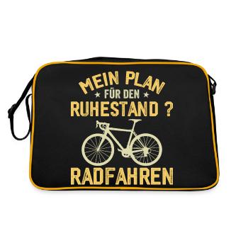 Retraite Vélo Cycliste Cadeau pour la retraite - Sac Retro - noir/or - Dos
