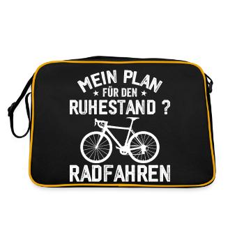 Retraite Vélo Cycliste Cadeau pour la retraite - Sac Retro - noir/or - Dos