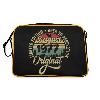 August 1977 Birthday present August 1977 August - Retro Bag - black/gold - Back