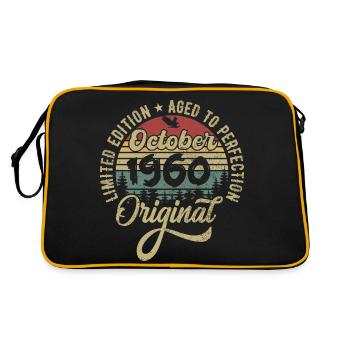 Octobre 1960 Anniversaire Octobre 1960 Octobre - Sac Retro - noir/or - Dos