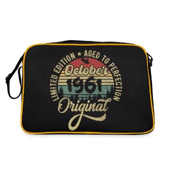 Octobre 1961 Anniversaire Octobre 1961 Octobre - Sac Retro - noir/or - Dos