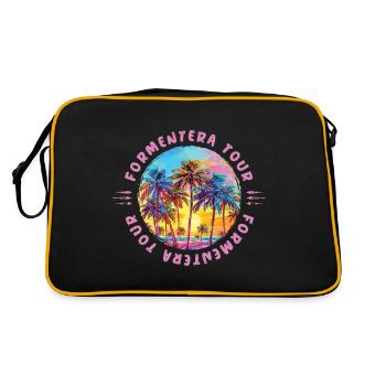 Visite des palmiers de Formentera - Sac Retro - noir/or - Dos