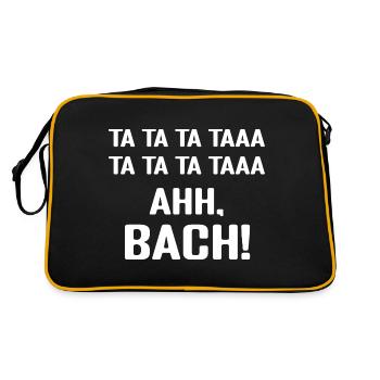Lustige Musiker Beethovens Ta Ta Ta Taaa ahh Bach! - Sac Retro - noir/or - Dos