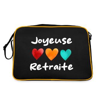 Retraite. Bonne Retraite. Joyeuse Retraite - Sac Retro - noir/or - Dos