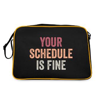 Ihr Zeitplan ist in Ordnung - Schulberater - Retro Tasche - Schwarz/Gold - Hinten
