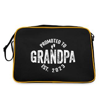 Promoted To Grandpa 2023 Grandpa Gift - Sac Retro - noir/or - Dos
