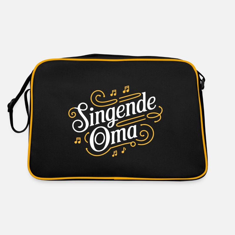 Singende Oma - unsere Oma Großmutter singt gerne Retro Tasche