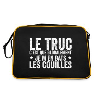 Globalement je m'en bats les couilles - Sac Retro - noir/or - Dos