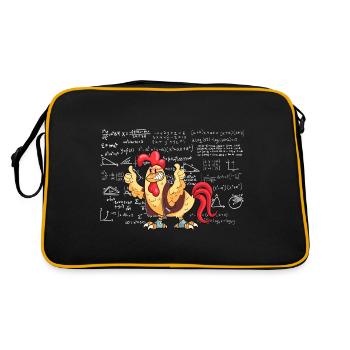 Mathemachicken Professeur de mathématiques Maths - Sac Retro - noir/or - Dos