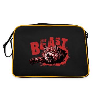 Loup bête - Sac Retro - noir/or - Dos