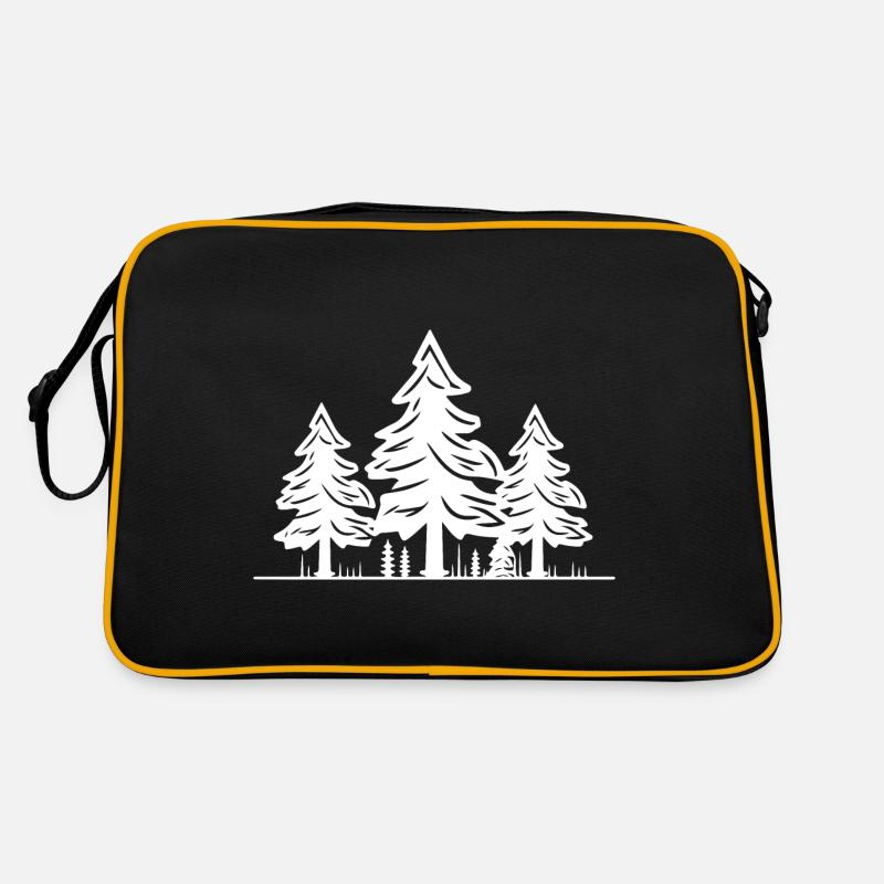 Wald Bäume Retro Tasche