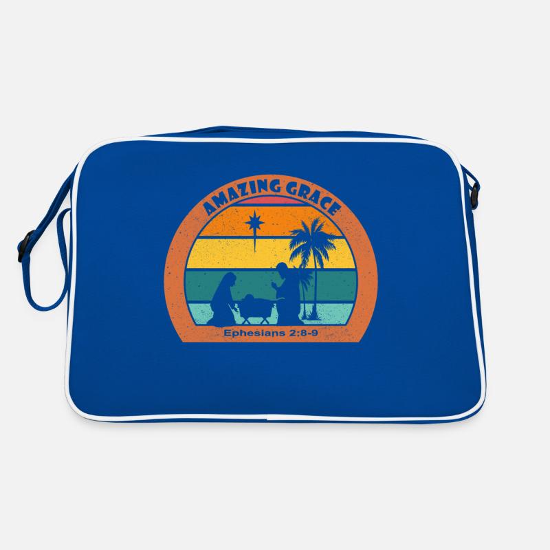 Weihnachtsgeburt mit Jesus - Gnade Retro Tasche