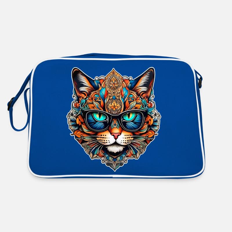 Chat Steampunk cool avec des lunettes Sac Retro