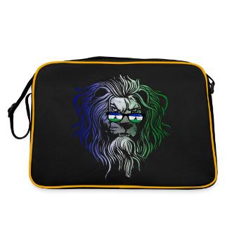 Lesotho - Retro Tasche - Schwarz/Gold - Hinten