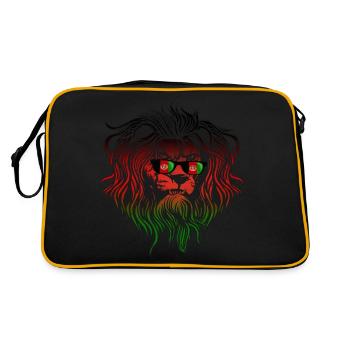 Afghanistan - Retro Tasche - Schwarz/Gold - Hinten