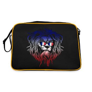 Frankreich - Retro Tasche - Schwarz/Gold - Hinten