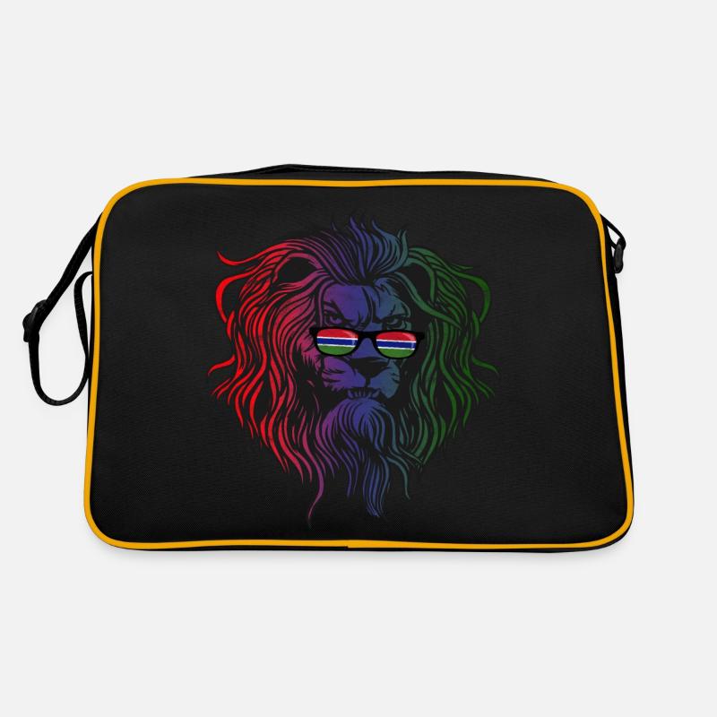 Gambia - Retro Tasche - Schwarz/Gold