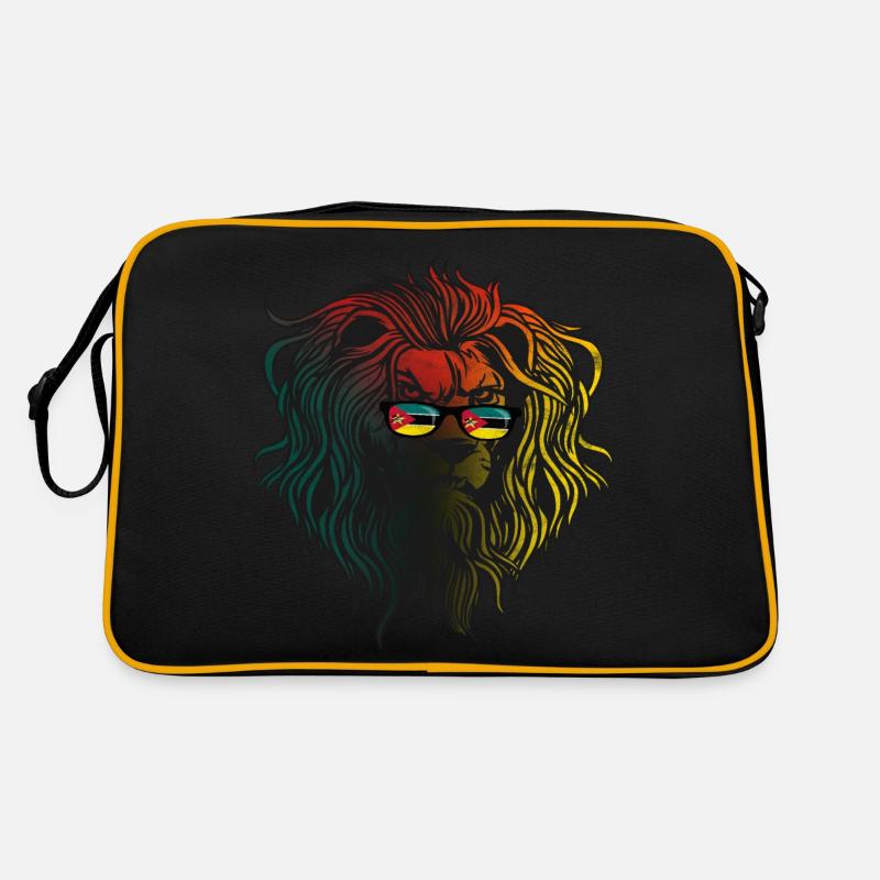 Mosambik - Retro Tasche - Schwarz/Gold