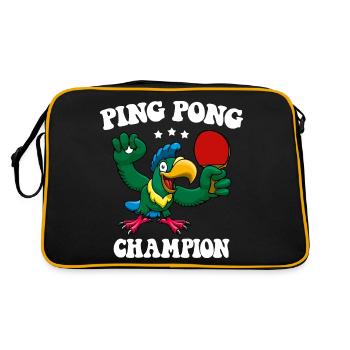 Ping Pong Champion Design Table Tennis and - Retro Bag - black/gold - Back