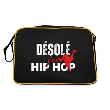 Désolé J'ai Hip Hop - Sac Retro - noir/or - Dos