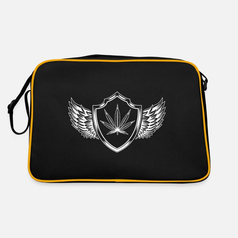 Feuille de chanvre Crest Cannabis Sac Retro