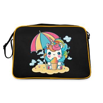 Ice Cream Unicorn - The Sweetest Temptation - Retro Bag - black/gold - Back