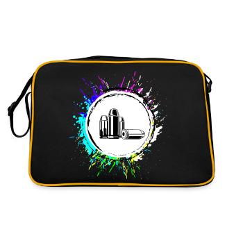 Patrone Icon symbol - Retro Tasche - Schwarz/Gold - Hinten