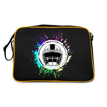 Casque de football - Sac Retro - noir/or - Dos