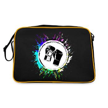 Symbole des gants de boxe - Sac Retro - noir/or - Dos