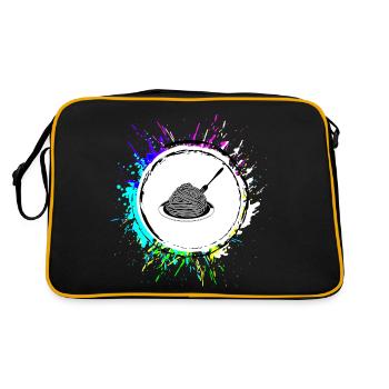 Spaghetti symbol - Retro Tasche - Schwarz/Gold - Hinten