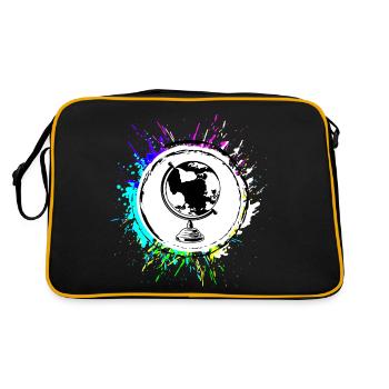 Globe symbol travel - Retro Bag - black/gold - Back