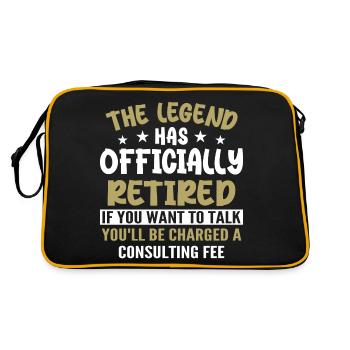 The Legend Has Officially Retired - Sac Retro - noir/or - Dos