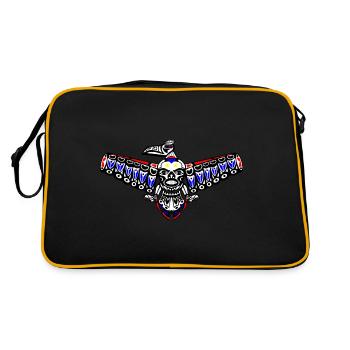 totem corbeau - Sac Retro - noir/or - Dos