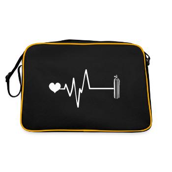 Oxygen Diving Pulse Heart - Retro Bag - black/gold - Back