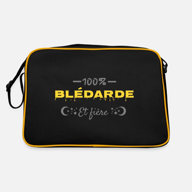100% blédarde. - Sac Retro - noir/or