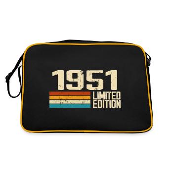 Né en 1951 - Vintage 1951 Anniversaire Rétro - Sac Retro - noir/or - Dos