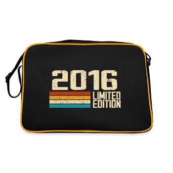 Né en 2016 - Vintage 2016 Anniversaire Rétro - Sac Retro - noir/or - Dos