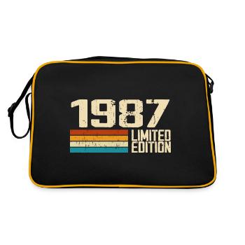 Né en 1987 - Vintage 1987 Anniversaire Rétro - Sac Retro - noir/or - Dos