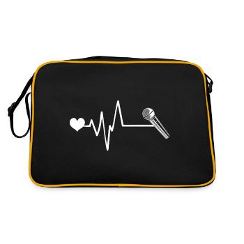 Microphone Pulse Heartbeat - Retro Bag - black/gold - Back