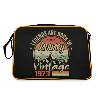The legends were born in January 1973 - 1973 - Retro Bag - black/gold - Back