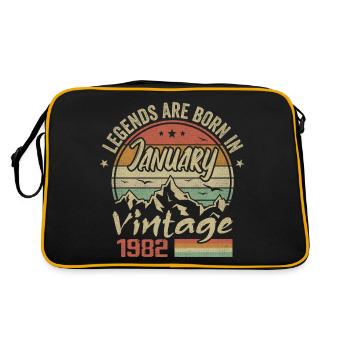 The legends were born in January 1982 - 1982 - Retro Bag - black/gold - Back