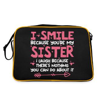 I Smile Because You Are My Sister - Sac Retro - noir/or - Dos
