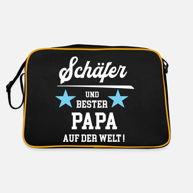 Schäfer Bester Papa Vatertag Geburtstag Retro Tasche