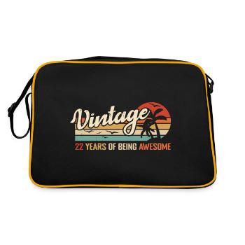 22 Years Retro Vintage Birthday Gift 22 Years - Retro Bag - black/gold - Back
